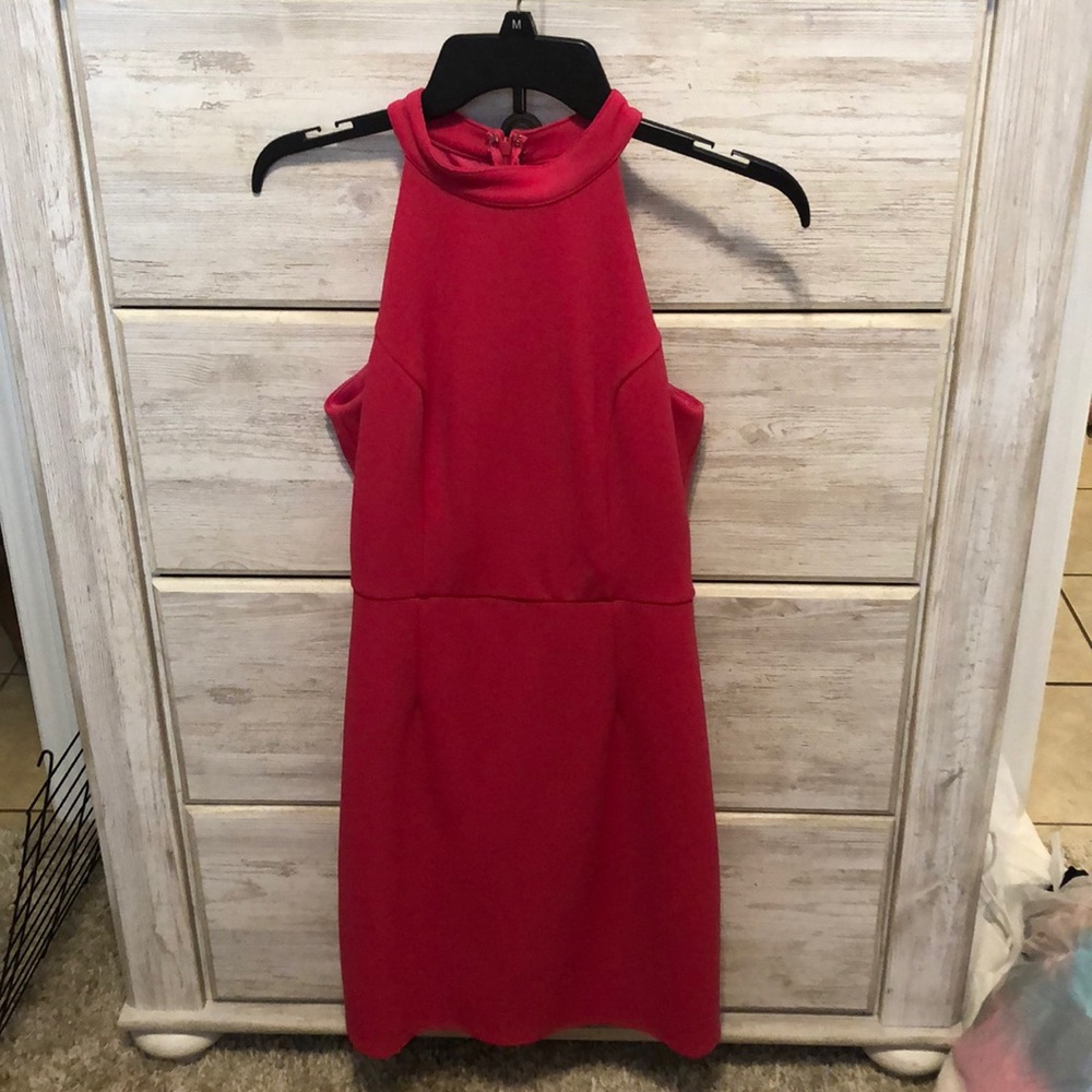 Pink fitted dress